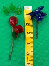 Vintage Small Glass Flower Arrangement Murano Style