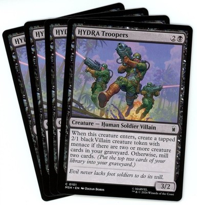 x4 HYDRA Troopers - 0101 - Marvel Super Heroes MSH - MTG NM/M