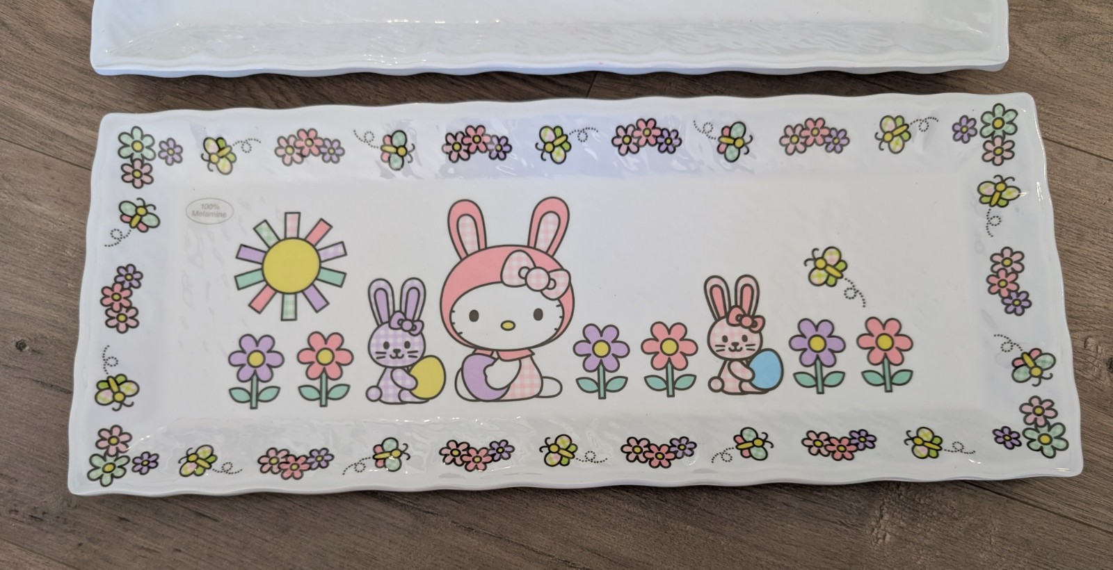 Sanrio HELLO KITTY Melamine Serving Trays Platter NEW Large 18" (Set Of 2)