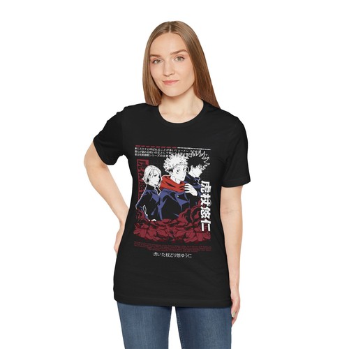Yuji Itadori Anime T-Shirt-Jujutsu Kaisen Apparel | Iconic Graphic Tee|JUJKAI041 - Foto 8 di 18