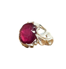 5.61 CT Natürlich Rubin Edelstein Oval Schliff Solitaire Ring 925 Sterlingsilber