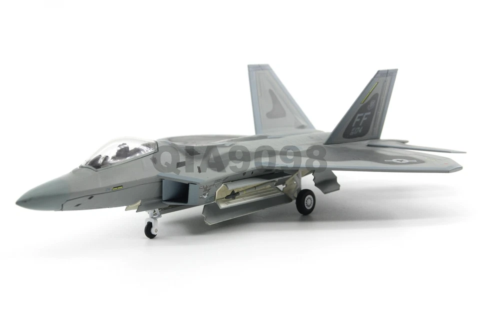 New 1/72 Scale US Lockheed Martin F-22 Raptor Aircraft Gray Diecast Metal Model - Image 3 of 4