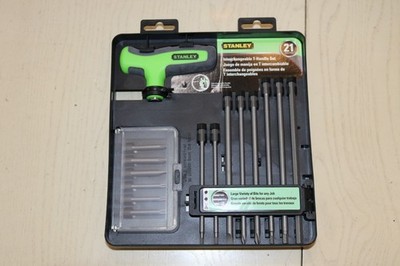 Stanley 21pc Interchangeable T-Handle Screwdriver Set STHT81218 NEW Sealed