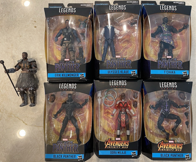 MARVEL Legends Black Panther 3体セット NEW & COMPLETE Marvel Legends Black Panther M'Baku BAF (Built