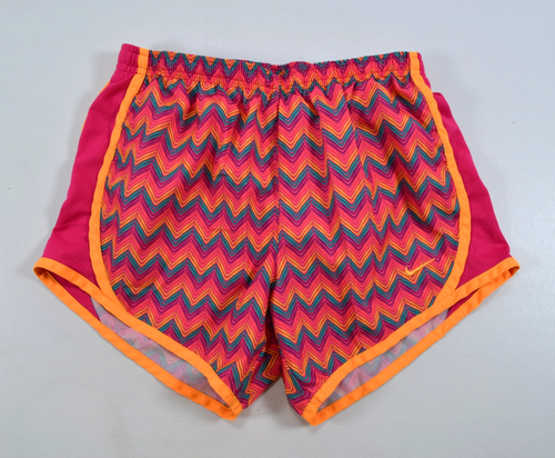 Pantalones Cortos para Correr Nike Dri-FIT Niñas L Rosa Naranja Estampado en Zig Zag Gimnasio Atlético - Imagen 3 de 12