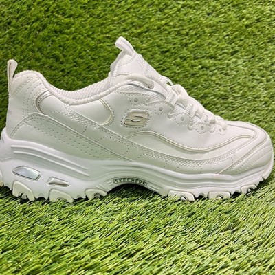 Skechers D´lites Fresh Start Women Size 10 White Athletic Running Shoes Sneakers