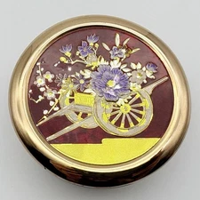 Vintage Chokin Art Trinket Dish With 24k Gold Edge 