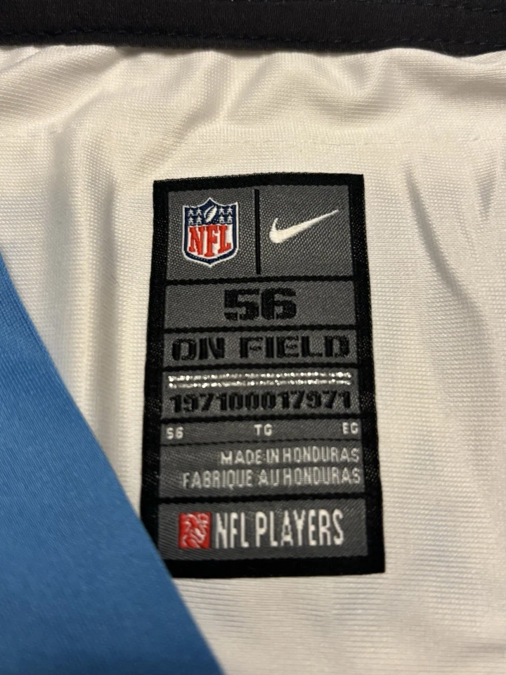 Camiseta Cam Newton #1 Carolina Panthers OnField NFL para hombre talla 56 XXL mancha ligera Foto 4 de 4