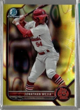 2022 Bowman Chrome Draft Yellow Lava Refractors #BDC186 Jonathan Mejia /75