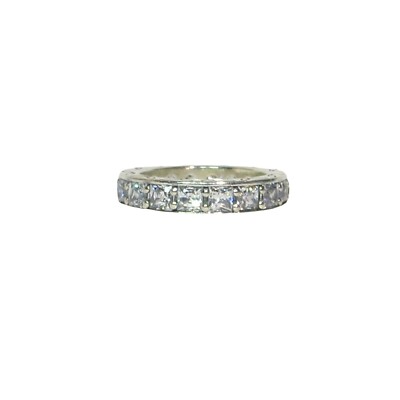 Pandora Infinity Size 5.0 Sterling and Clear CZ Eternity Stacking Ring ...