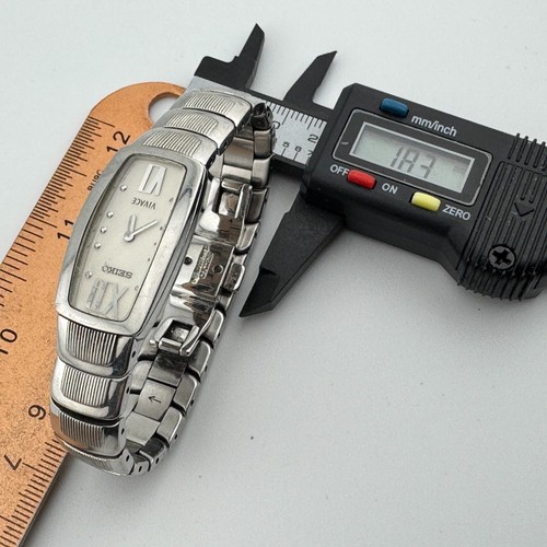 Seiko Vivace Quartz Watch 1N00-OHD0 Women Silver Steel Analog ~For Parts Repair - Picture 6 of 6