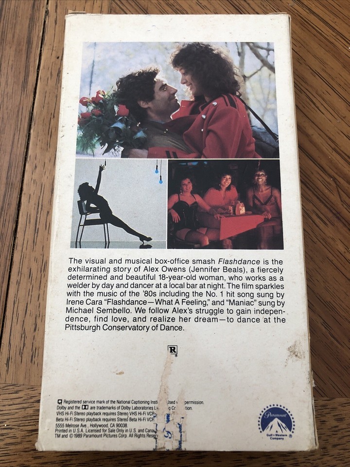 Flashdance [UK-Import] VHS – Kult-Musikfilm Der 80er Mit Jennifer Beals