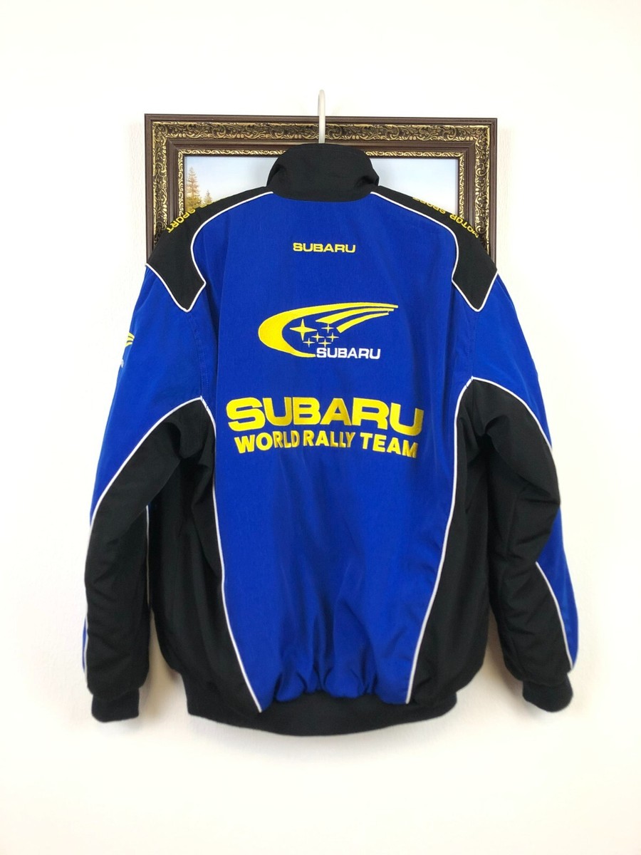 Vintage Subaru World Rally Team Racing Rare Bomber Jacket