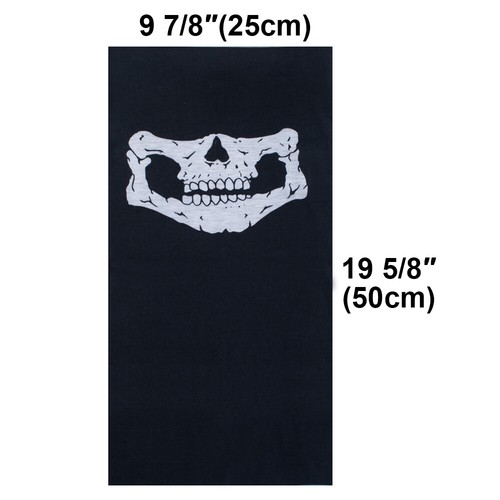 Negro/Naranja Polaina Cara Bufanda Boca Cubierta Pasamontañas Prendas para la Cabeza Tubo Bandana - Imagen 2 de 4