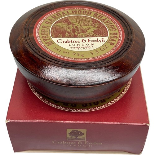 CRABTREE & EVELYN MYSORE SANDALWOOD SHAVING SHAVE SOAP in WOOD BOWL eBay