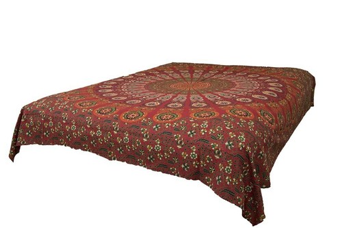 AamiraA Hippie Orange Red Mandala Tapestry Bohemian Wall Hangng Throw Dorm - Picture 1 of 8