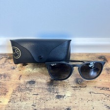 Ray-Ban Sunglasses RB4171 ERIKA 622/T3 Black Rubber Gray Gradient Polarized