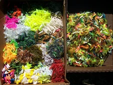 100pc PANFISH ASSORTMENT 1" to 2" SOFT PLASTIC BAITS Crappie Fishing Lures Trout