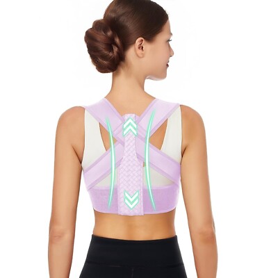 Posture Corrector for Women   Adjustable Back Brace for Neck Hump Hunchback -M