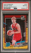 Gradey Dick 2023 Donruss Choice Black Gold Rated RC /8 | PSA 8 