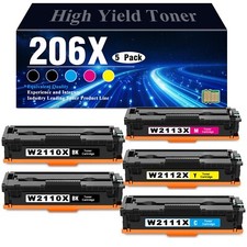 206X Toner Set with Chip For HP 206X Laserjet Pro MFP M255dw M283fdw M283cdw