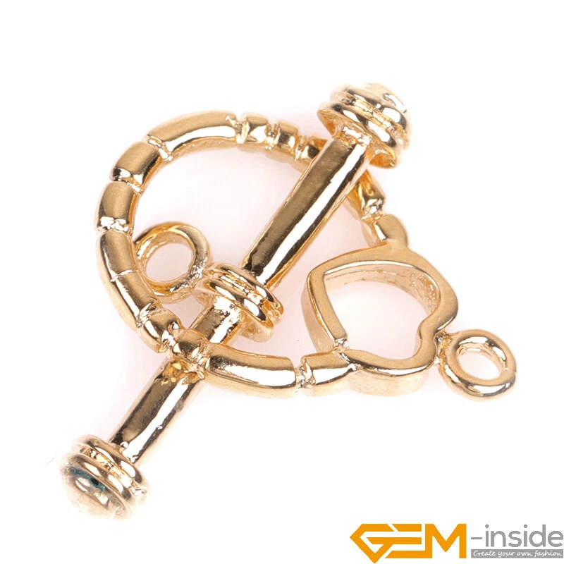Toggle Claddagh Heart 14K Gold Filled Clasps Bracelet Jewelry Making Closures - Image 3 of 4