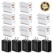 Wholesale Bulk Lot 3A QC3.0 USB Type C US Home Wall Charger For Samsung Galaxy