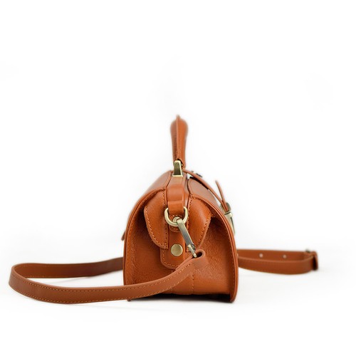 Erivis Women Brown Leather Doctor Bag Vintage Style Adjustable Shoulder Strap - Picture 23 of 32