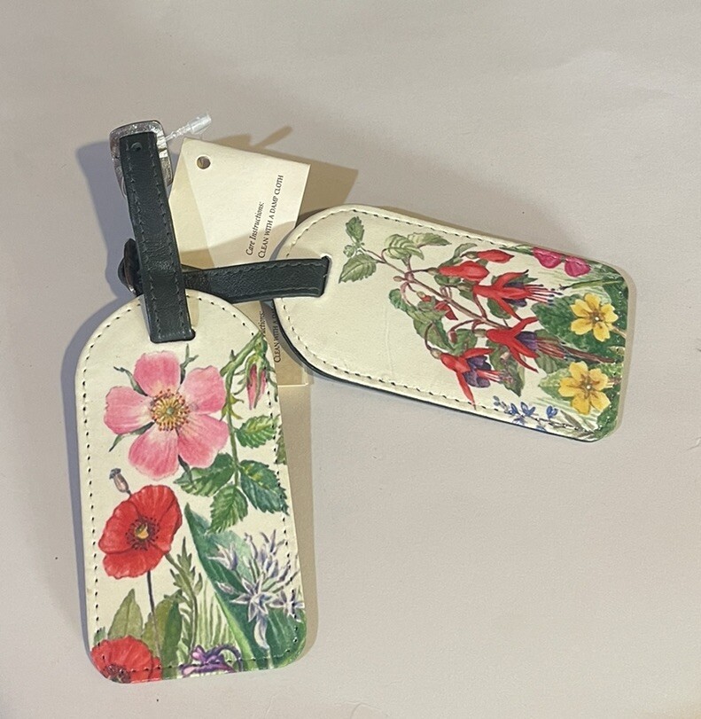 Tags New With Flowers  3 3/4" Made Ireland