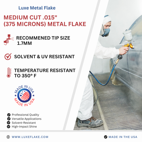 1 lb (454g) Royal Red .015" Metal Flake - Auto & Motorcycle Paint Additive - Picture 3 of 4