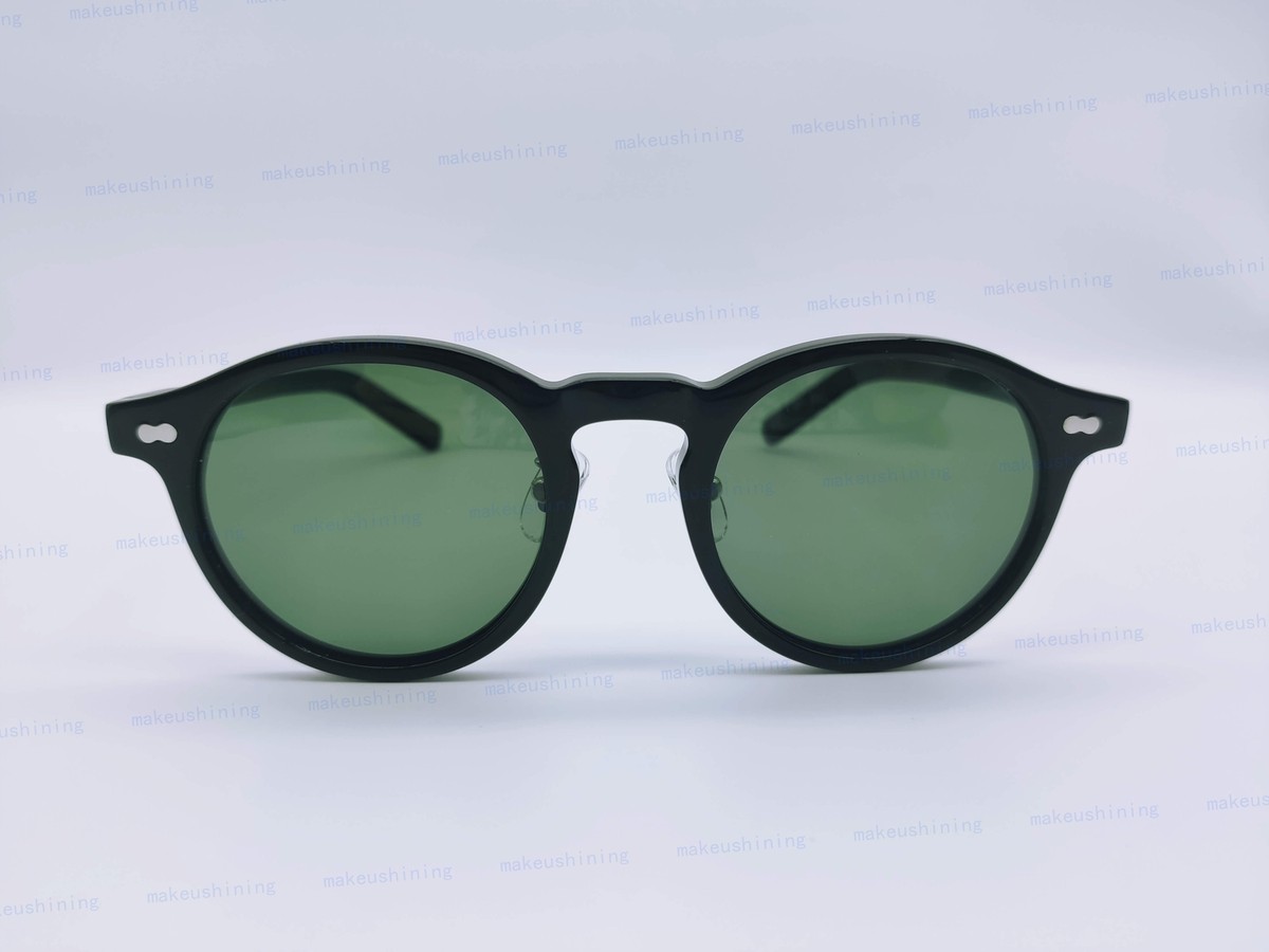 MOSCOT MILTZEN Black Frame Green Lenses Sun Glasses W/ METAL NOSE