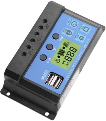 10A 20A 30A 40A50A 60A PV Solar Charge Controller USB With LCD Display Regulator