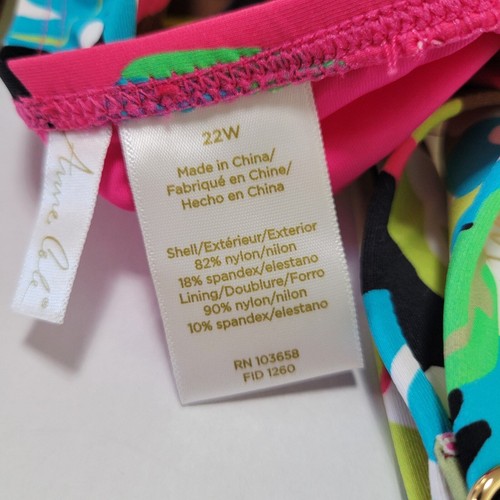 Anne Cole Cabana Party Tri Tankini Swim Top Floral Print NWT Plus Size 22W - Picture 14 of 14