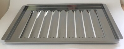 Flammabdeckung B: 60,5 x T: 48 cm Edelstahl für 3 er Gasgrill o. Gastrobräter 