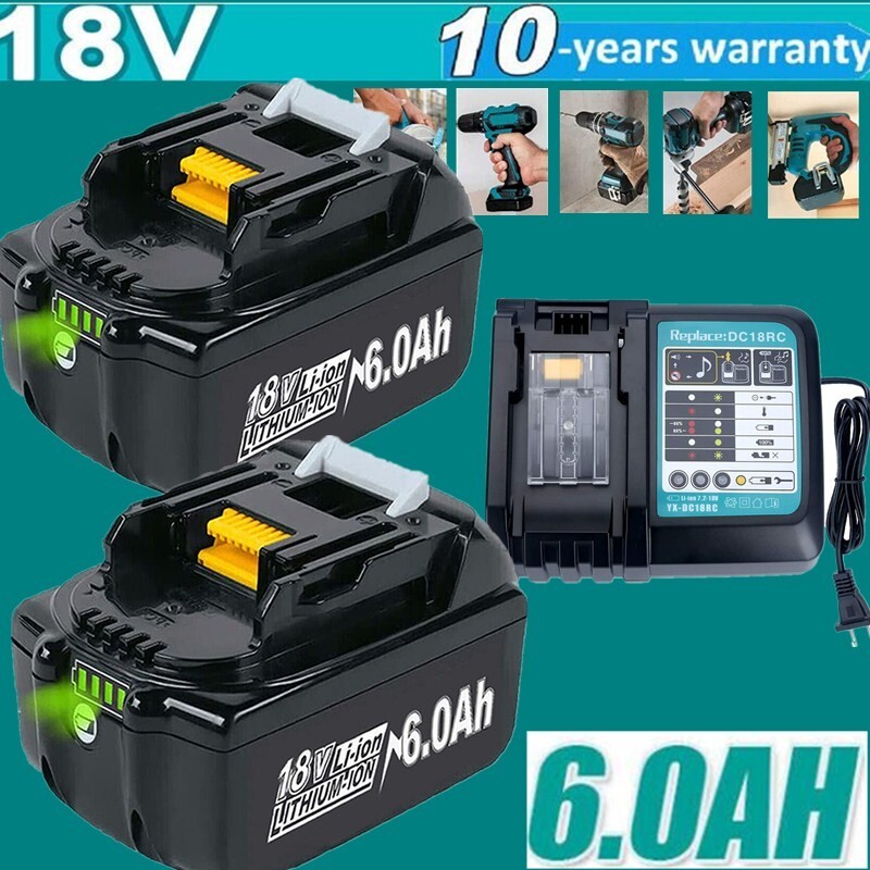 Replacement For Makita 18V 6.0Ah Lithium BL1830 BL1850 Replacement For Makita 18V 6.0Ah Lithium BL1830 BL1850