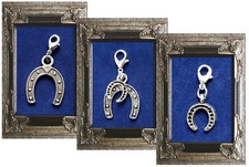 CHARM ANHÄNGER HUFEISEN GLÜCK PFERD GLÜCKSBRINGER silber für ARMBAND + KETTE