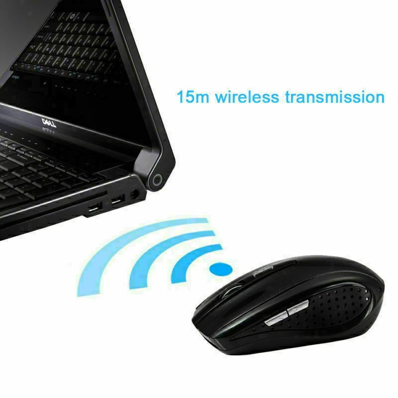 2.4GHz Wireless Optical Mouse Mice & USB Receiver For PC Laptop Computer Monitor - Image 4 of 4