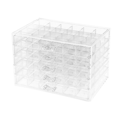 5 Layers Transparent Acrylic Storage Drawer for Nail Polish Art Display Y1Q8
