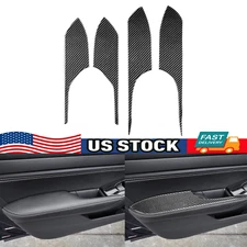 For Nissan Altima Teana 19-24 Real Carbon Fiber Interior Door Armrest Panel Trim