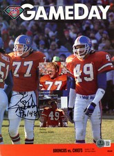 Karl Mecklenburg Signed Broncos 10/17/94 Gameday Magazine BAS 45477