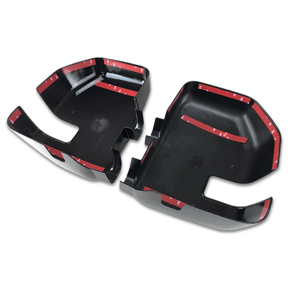 Cubiertas de espejo retrovisor lateral completo negro brillante para Ford F250 F350 F450 Super Duty 2017-2022 Foto 4 de 4