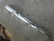 JWL Aluminum 6" Silver Conical Spiral Hair Stick Fork Unbreakable Waterproof