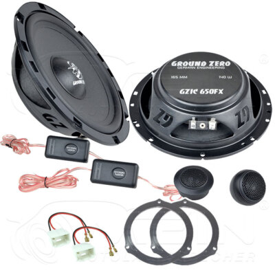 GROUND ZERO LAUTSPRECHER für FORD C-MAX I 2003-2010 Heck Tür 2-Wege 140W #ATQ3