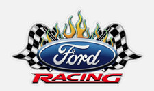 FORD RACING Flames sticker Logo laptop vinyl decal