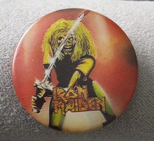 VINTAGE 25mm IRON MAIDEN EDDIE BUTTON BADGE RARE!! - Picture 3 of 6