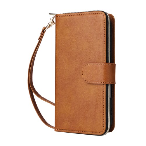 For iPhone 16 15 Pro Max 14 Plus 13 12 11 XS 87 Zipper Leather Card Wallet Case - Picture 32 of 52