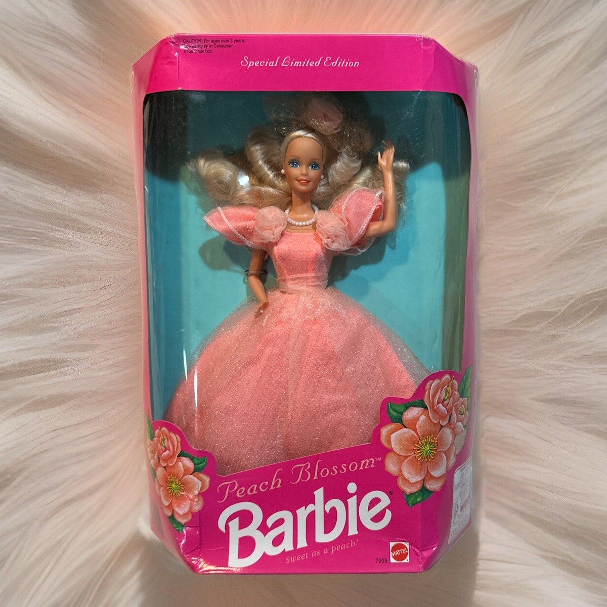 Vintage Peach Blossom Barbie Mattel in Peach Gown ~ New In Box NRFB