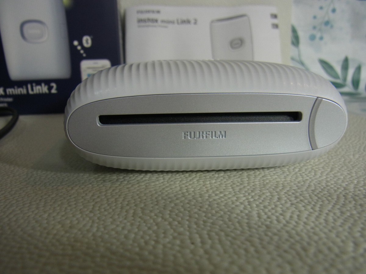 FUJIFILM INSTAX MINI LINK 2 CLAY WHITE Use less item from JAPAN