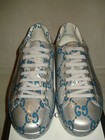 100% AUTHENTIC NEW MEN GUCCI NEW ACE GG COATED SILVER SNEAKERS UK 10/US 11 D — photo 3