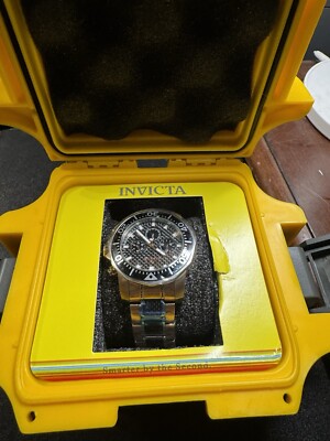 Invicta 17255 45mm Mens Pro Diver Stainless Steel Carbon Fiber Rose Gold Watch